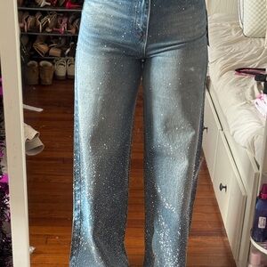 Women's Blue Crystal Jeans (regular)